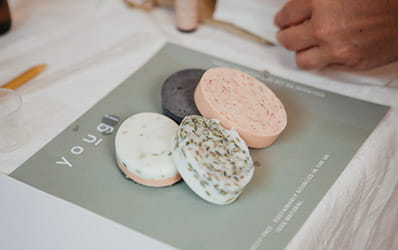 Soaps made during the natural soap making workshop